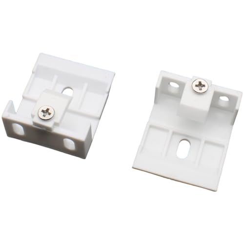OZXNO Venetian Blinds Bracket 4pcs White Plastic Headrail Support Bracket Clip Wide Beam Folding Blinds Support Frame(41 X 35.5 X 17 mm) - Image 1