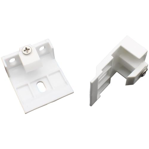 OZXNO Venetian Blinds Bracket 4pcs White Plastic Headrail Support Bracket Clip Wide Beam Folding Blinds Support Frame(41 X 35.5 X 17 mm) - Image 3