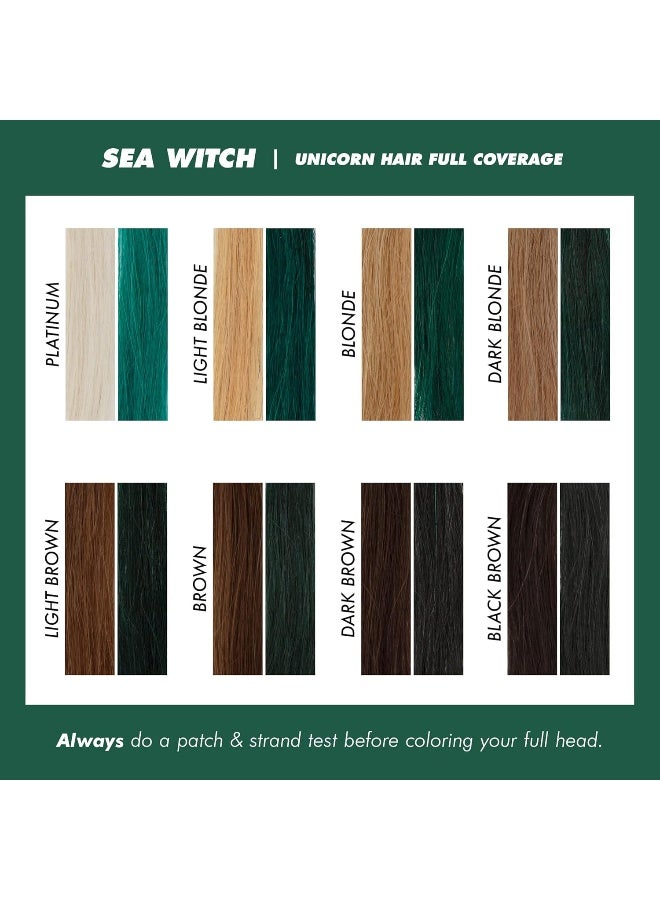 Lime Crime Unicorn Hair Dye Full Coverage, Sea Witch (Rich Teal) - Vegan And Cruelty Free Semi-Permanent Hair Color Conditions & Moisturizes - Temporary Green Hair Dye With Sugary Citrus Vanilla Scent - Image 5