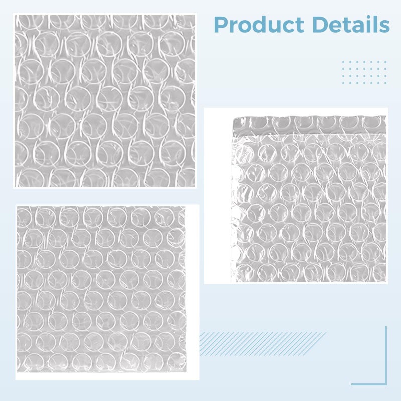 100 Clear Bubble Wrap Bags 7.9x9.8 in Double Wall Thickening Shipping Pouch - Image 3