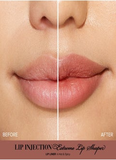 Too FacedCosmetics Too Faced Lip Injection Extreme Lip Shaper Plumping Lip Liner Hot & Spicy - Caramel Nude 0.28g  - Image 4