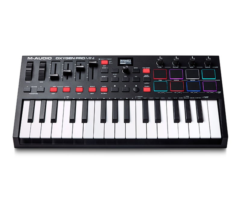 M-Audio Oxygen Pro Mini Portable MIDI Keyboard Smart Chord Arpeggiator OLED Screen - Image 3