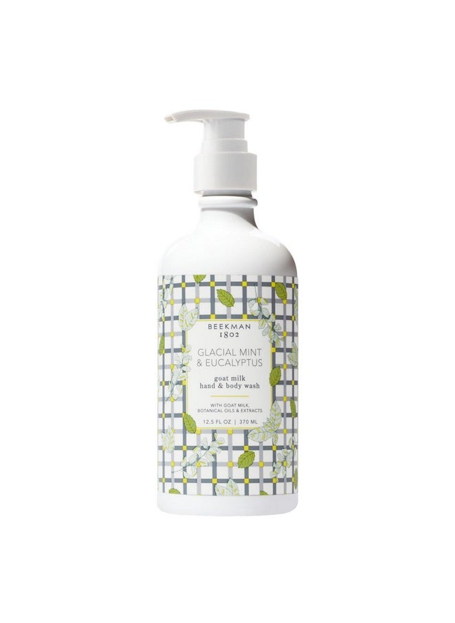 Beekman 1802 Glacial Mint & Eucalyptus Hand & Body Wash 12.5 Fl. Oz Cleanses Nourishes & Hydrates With Aloe Vera And Jojoba Seed Oil No Irritation Good For Sensitive Skin  - Image 1