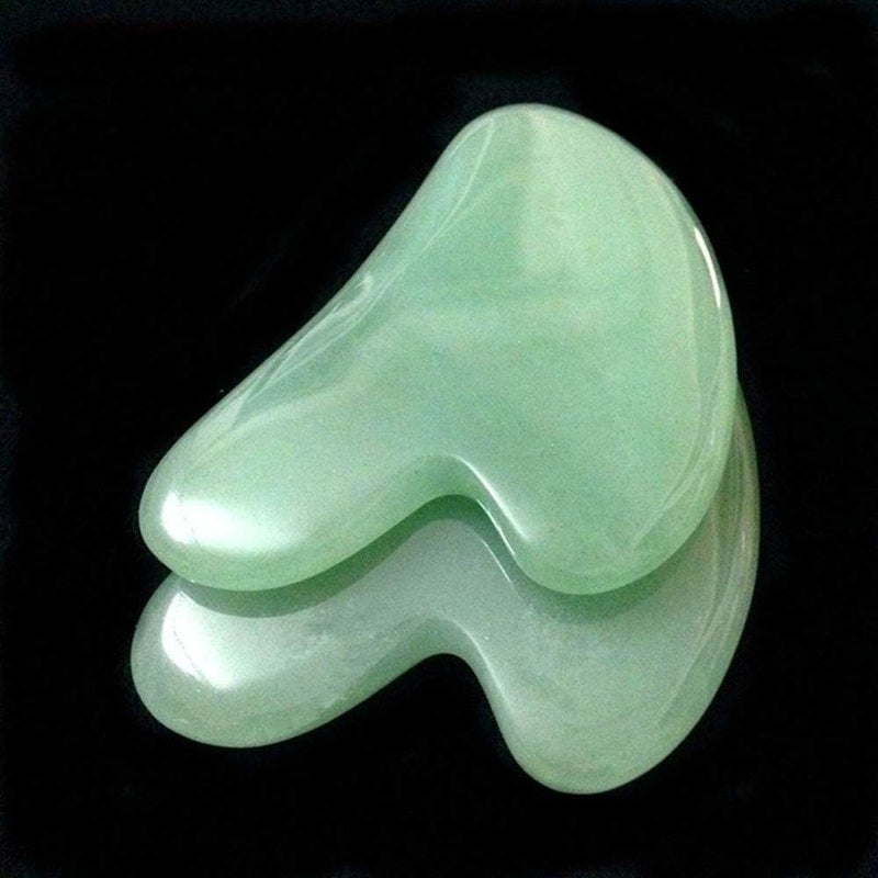 ONWON Aventurine Gua Sha Scraping Massage Board Tool Natural Jade Stone Guasha Board for Face Body Skin Caring Spa Therapy Trigger Point Treatment Soft Tissue Mobilization Tool - Image 2