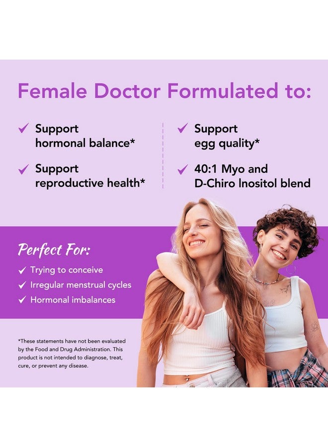 Premom بريموم إينوزيتول بلس - 2000 ملغ ميو-إينوزيتول و 50 ملغ دي-كيرو إينوزيتول، كيو10، حمض الفوليك وفيتامين د3 - نسبة 40:1 - يدعم التوازن الهرموني، صحة المبايض والتكاثر - إمداد لمدة 30 يومًا - Image 4