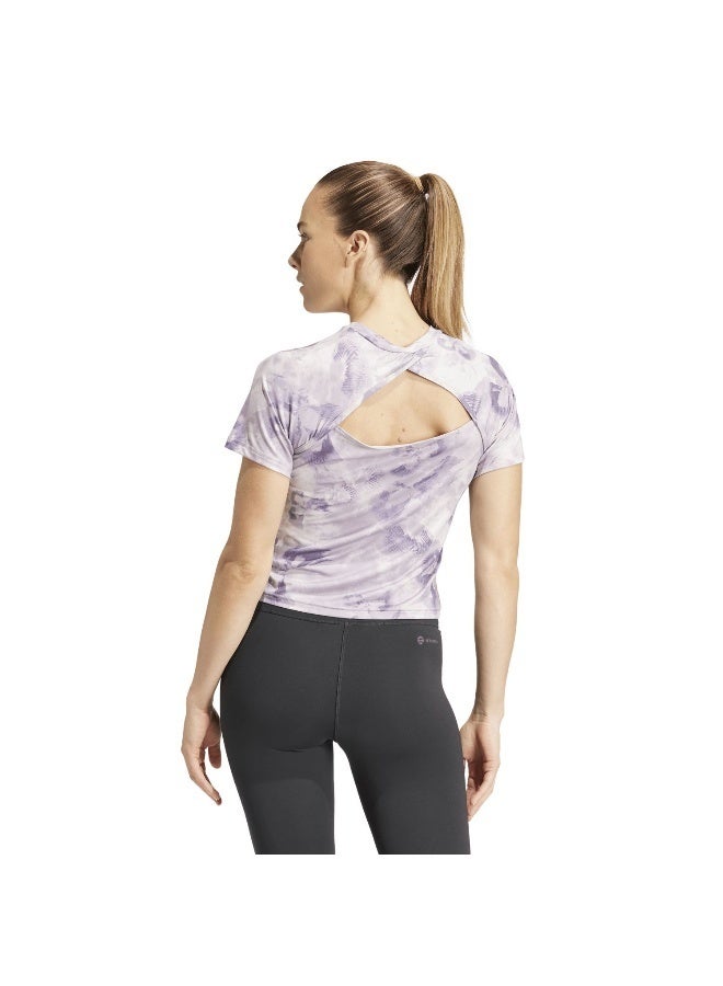 adidas Originals adidas Aop Flower Tee Pink Training T-Shirts 2XS - Image 5
