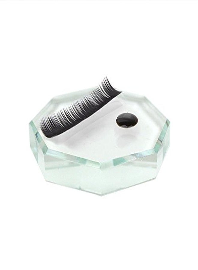 esowemsn 1pc Crystal Glass Eyelash Glue Stone Adhesive Glue Pallet Stone Hand Printing Eyelash Slower Drying Eyelash Extension Makeup Beauty Accessories - Image 2