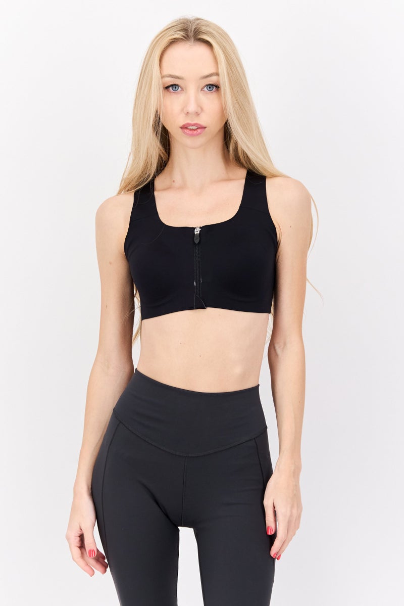 Brooks سوتيان رياضي للنساء مزود ببطانة خفيفة، أسود - Image 1