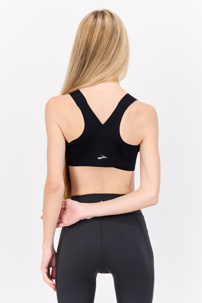 Brooks سوتيان رياضي للنساء مزود ببطانة خفيفة، أسود - Image 3