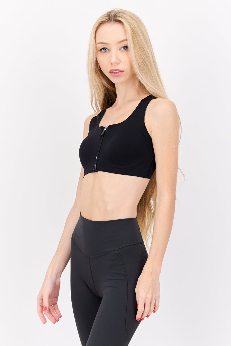 Brooks سوتيان رياضي للنساء مزود ببطانة خفيفة، أسود - Image 2