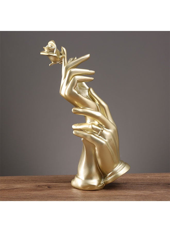 Gold Modern Resin Sculptures, Home Decor Resin Statues, Abstract Art Desktop Figure, Elegant Desk Display Crafts, Home Shelf Ornaments, Statue Art Décor Gifts, Home Decoration Items, Home Decor Accents for Office, Bookshelf, TV Stand, Table, Desk, Living Room - Image 1