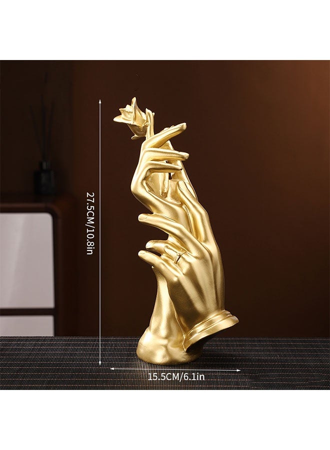 Gold Modern Resin Sculptures, Home Decor Resin Statues, Abstract Art Desktop Figure, Elegant Desk Display Crafts, Home Shelf Ornaments, Statue Art Décor Gifts, Home Decoration Items, Home Decor Accents for Office, Bookshelf, TV Stand, Table, Desk, Living Room - Image 3