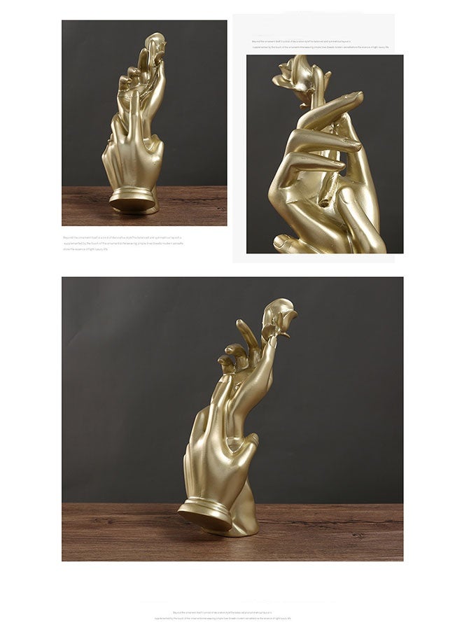 Gold Modern Resin Sculptures, Home Decor Resin Statues, Abstract Art Desktop Figure, Elegant Desk Display Crafts, Home Shelf Ornaments, Statue Art Décor Gifts, Home Decoration Items, Home Decor Accents for Office, Bookshelf, TV Stand, Table, Desk, Living Room - Image 4