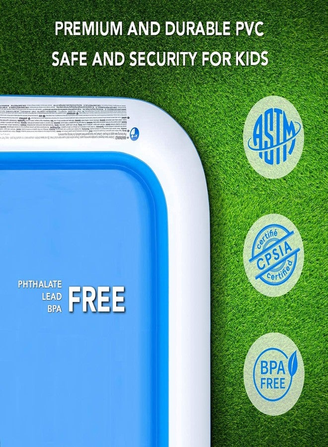 CHICLIST Inflatable Swimming Pool 103" X69" X20" Full-Sized Lounge Pool for Kiddie, Adults, Easy Set Family for Backyard Summer Water Party Outdoor Kiddie Pools - Image 3