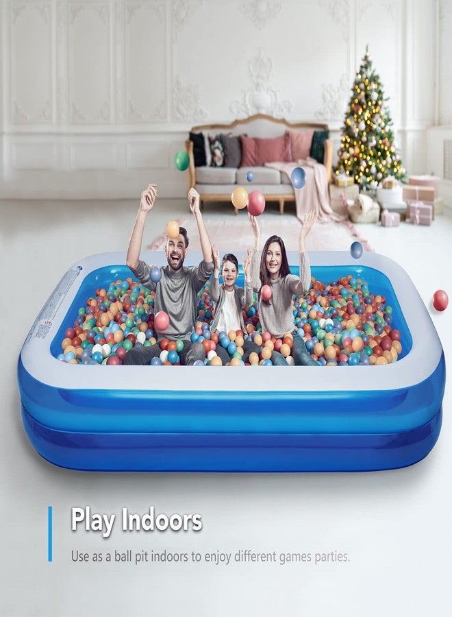 CHICLIST Inflatable Swimming Pool 103" X69" X20" Full-Sized Lounge Pool for Kiddie, Adults, Easy Set Family for Backyard Summer Water Party Outdoor Kiddie Pools - Image 2