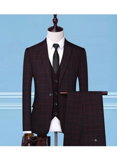 KUYING New Slim Fit Suit Three Piece Set  - Image 1
