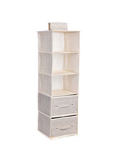 Beige 5 Layers 2 Drawers