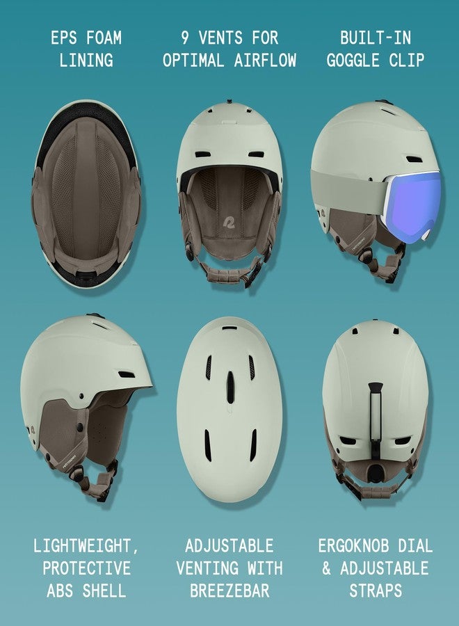 Retrospec Zephyr Ski Helmet - Snowboard Helmet for Adults & Youth- Adjustable Fit Snow Helmet with Protective Shell, and Breathable Vents for Men, Women, Boys and Girls - Image 2