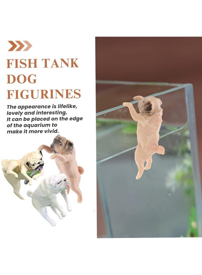 VAYINATO 3 Pcs Cute Tiny Hanging Dog On Fish Tank, Flower Pot Climber Mini Dog Statue, Desktop Hanging Ornament Decoration (Random Color) By Petzlifeworld - Image 2