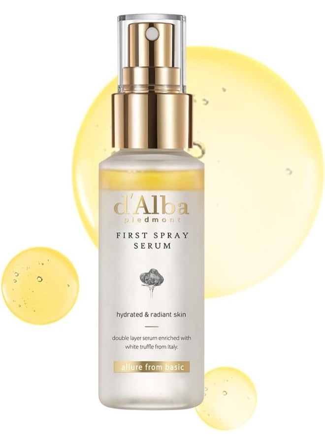 d'Alba Italian White Truffle First Spray Serum, Hydrating Face Moisturizer, Glow Serum for Radiant Skin, Non Comedogenic, All In One Mist, Vegan & Desert-Adapted 50ml - Image 1