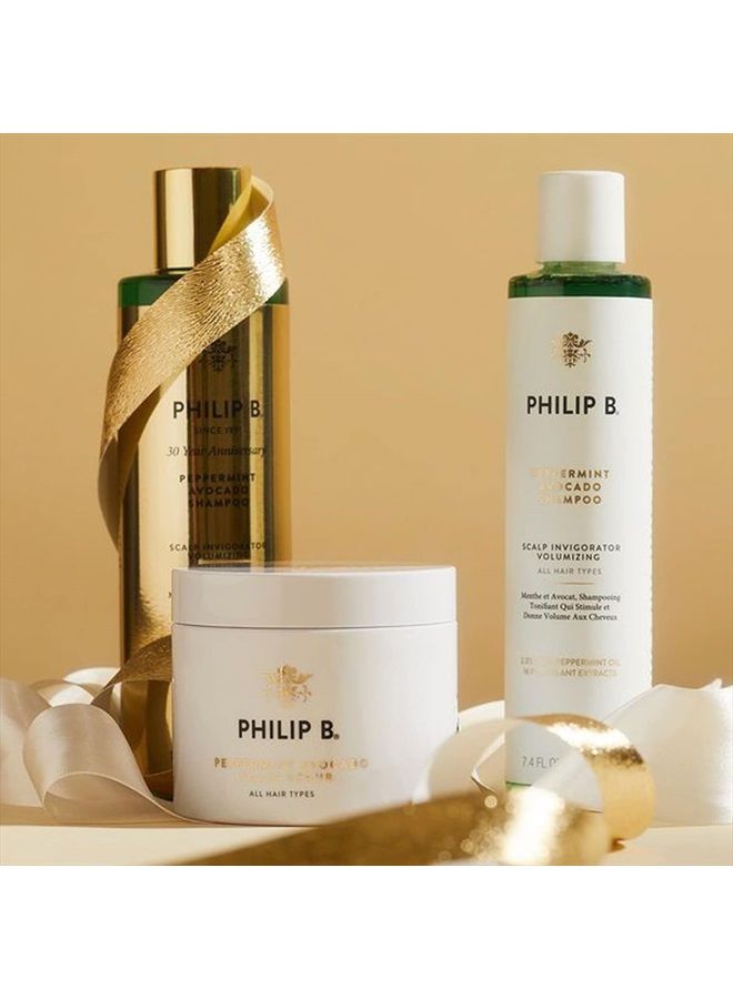 PHILIP B . Peppermint Avocado Shampoo 32 oz - Volumizing & Clarifying Shampoo for Dry to Oily Hair and Scalp, Non-Stripping - Image 4