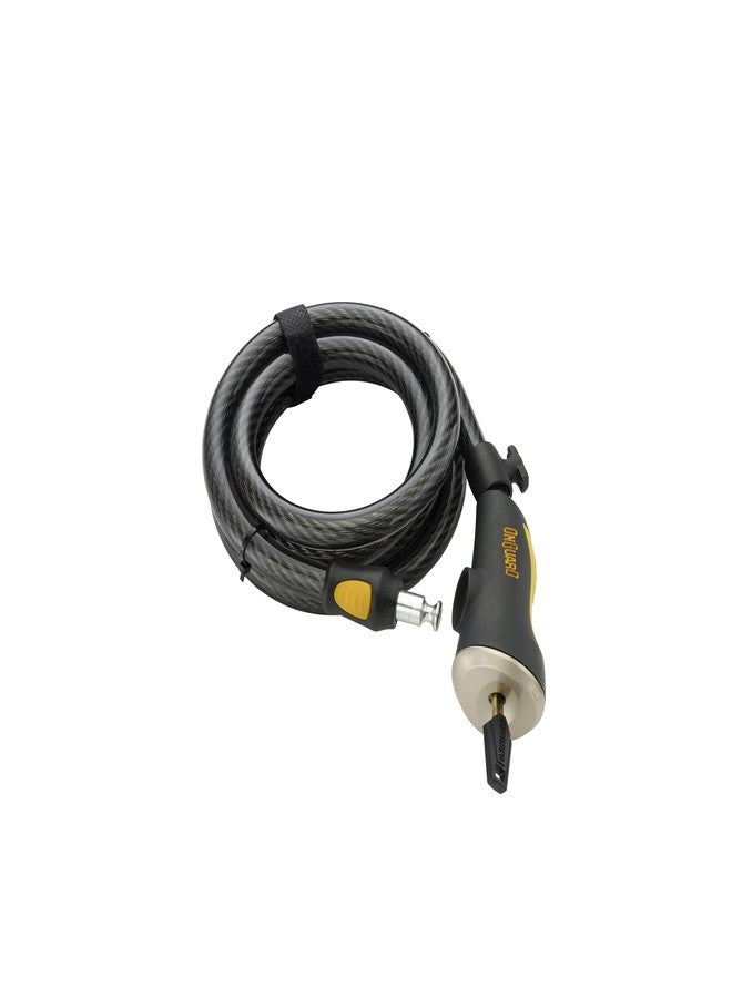 ONGUARD ONG: 8027 6' Doberman Coil 6'x15mm Cable W/X2 Lock,Black - Image 2