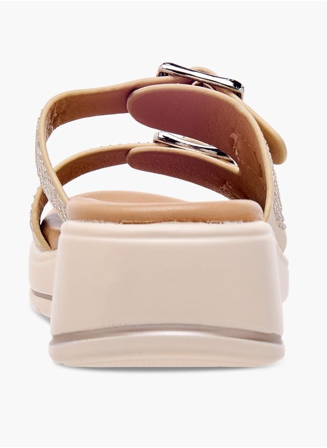 Le Confort - Girls Studded Slip-On Sandals with Buckle Detail - Image 1