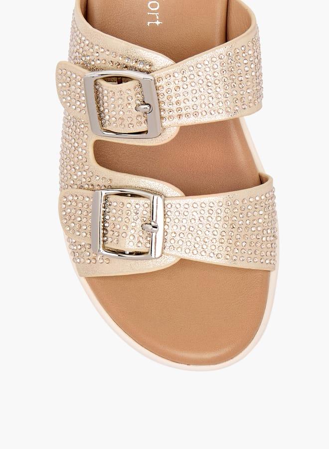 Le Confort Girls Studded Slip-On Sandals with Buckle Detail Ramadan Collection - Image 4