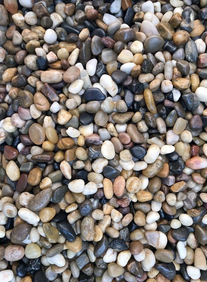 Voulosimi 12 LBS River Rock Stones, Natural Decorative Polished Mixed Pebbles Gravel,Outdoor Decorative Stones for Plant Aquariums, Landscaping, Vase Fillers - Image 1