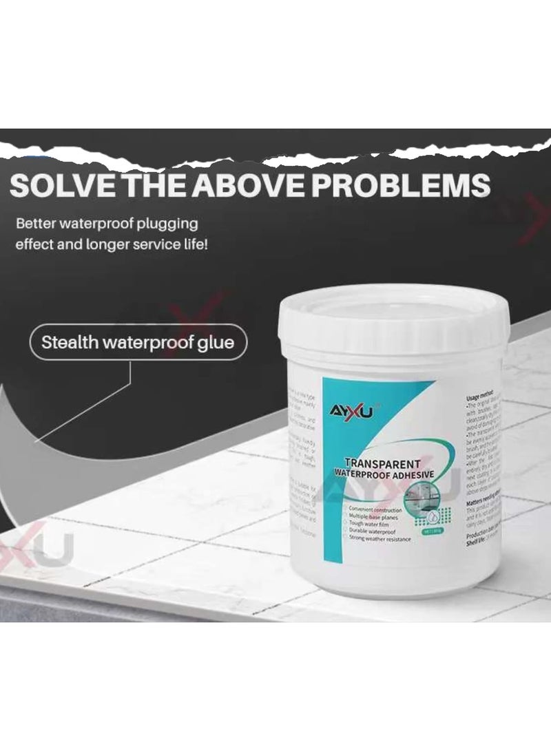 DubaiGallery Transparent Waterproof Glue Super Leakage Waterproof Repair Agent Ayxu 300g Waterproof Transparent Adhesive Glue - Image 2