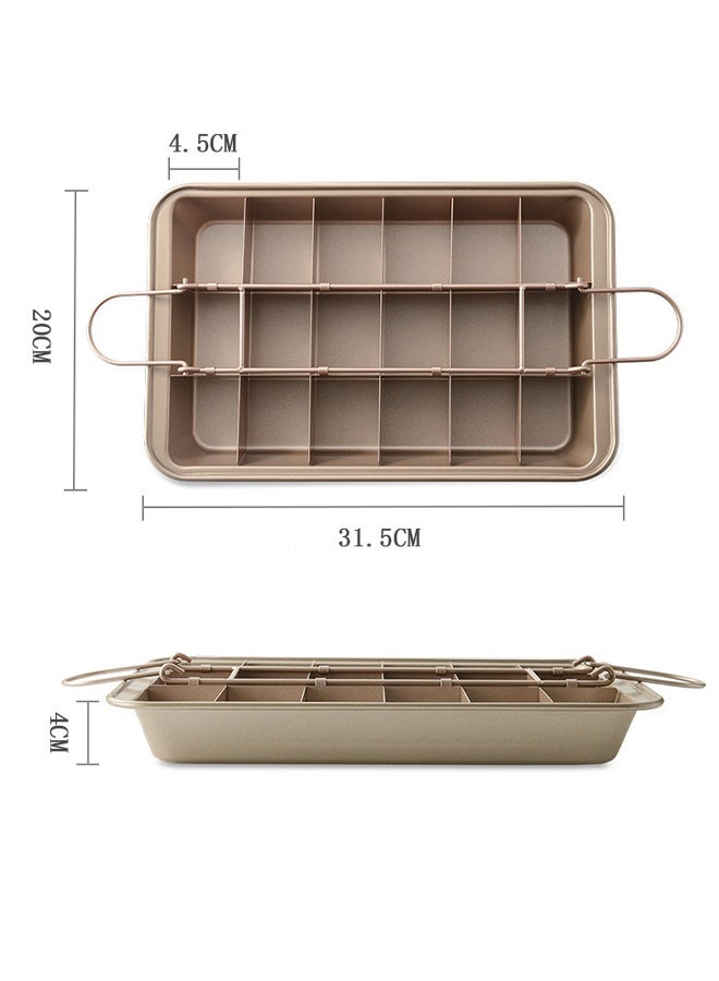 18-slot brownie baking tray with removable compartments - Image 4