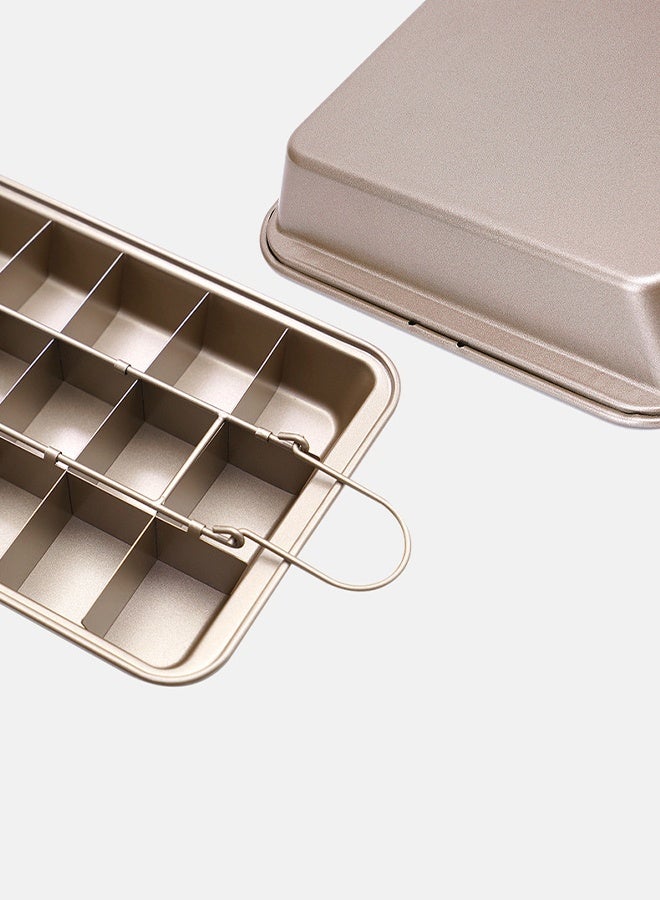 18-slot brownie baking tray with removable compartments - Image 3