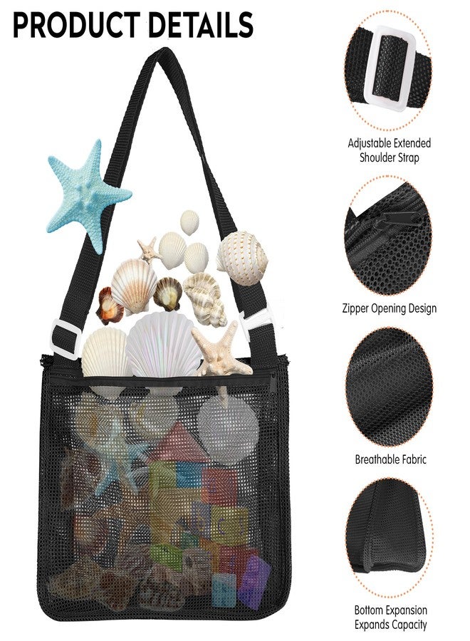 VOROLO Mesh Beach Bag for Holding Toys,Sand Towels Tote for Kids Seashell Collecting,Swimming Accessories for Boys and Girls - Image 2