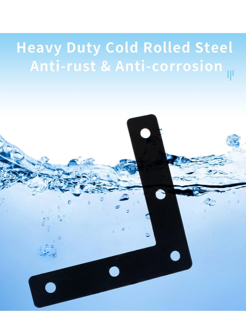 Flat Corner Brace, 20 Pcs L Shaped Corner Bracket, 2"x2" Heavy Duty Stainless Steel Shelf Supports, Duty Furniture Fastener Corner Connector for Wood Shelf Cabinet Table Chair - Image 5