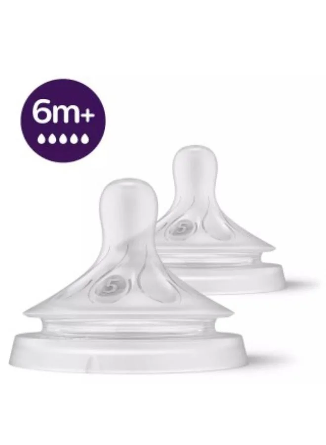 Philips Avent Baby Feeding Bottle Teat Natural Response| T5 | 2 Teats | No.1 Brand Recommended By Moms Worldwide