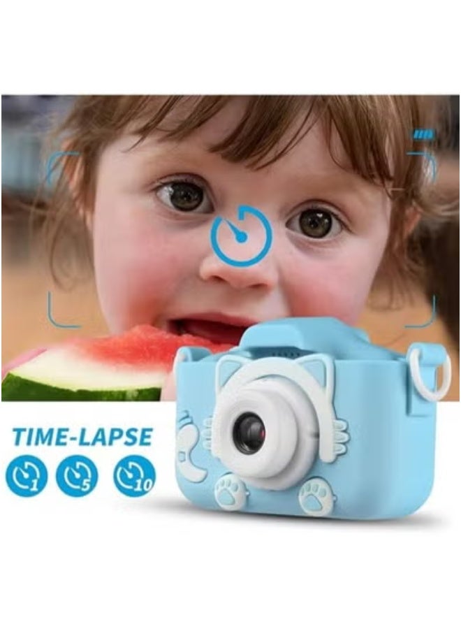 TIGER Kids Camera for Boys and Girls – Blue Digital Camera with Video Recording, Selfie Mode, 5 Built-in Games & Music | Fun & Educational Toy Gift for Kids Aged 3–12 | Ideal for Birthdays, Christmas & Halloween | Safe, Durable, Easy to Use Camera for Children - Image 3