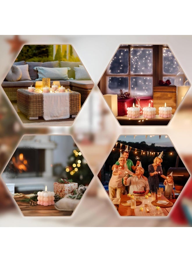 Flameless Decorative Bubble Candles, Battery Operated Decorative Electric Candles Set for Weddings and Special Occasions (2 Candles) - Image 3