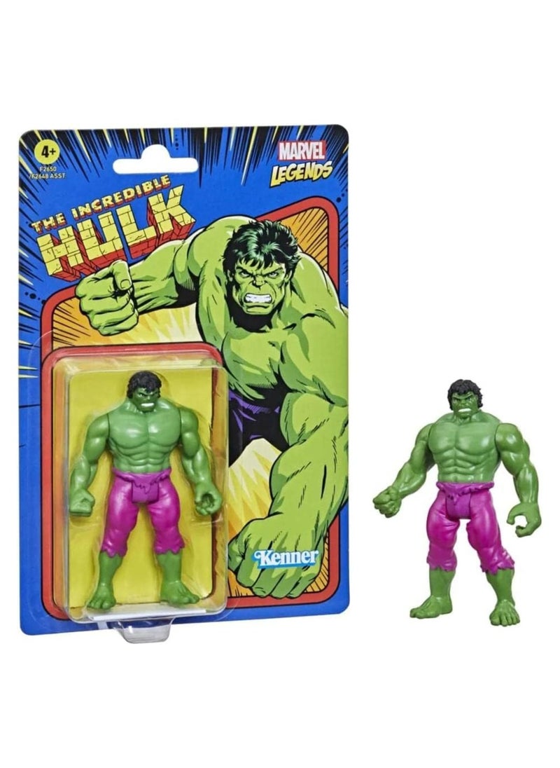 HASBRO - GAMING - Hasbro Legends Series 3.75-inch Retro Collection Hulk Action Figure Toy - Image 1