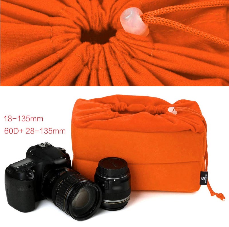 Koolertron حقيبة كاميرا مضادة للصدمات لكاميرا SLR TLR مع قسم داخلي مبطن، تدعم حقيبة كاميرا SLR، يمكن وضعها مباشرة في الحقيبة، حقيبة داخلية مع قسم قابل للتعديل بحرية - Image 4