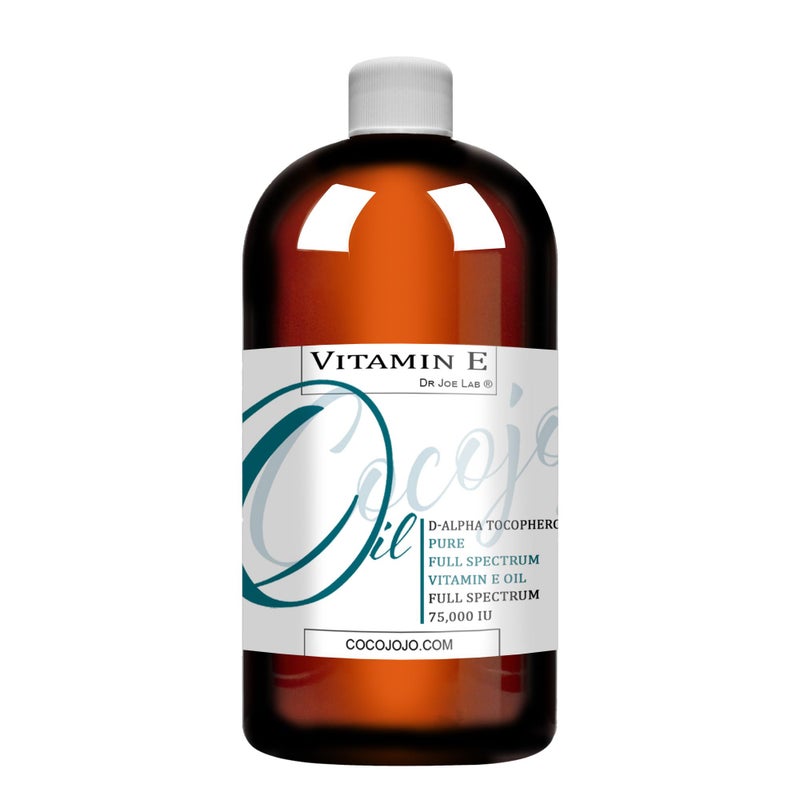 cocojojo Organic Liquid Vitamin E Oil for Skin, for Hair, Face, Body Oil, 100% Pure Natural Cold Pressed Unrefined, Moisturizes & Nourishes, Non GMO - 16 Oz - Image 1