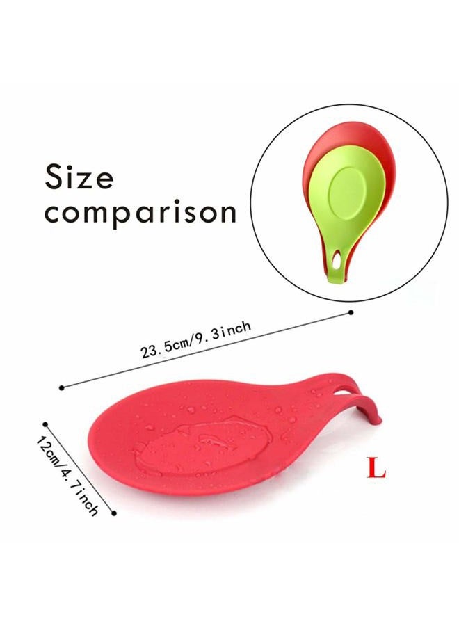 iNeibo Kitchen Silicone Spoon Rest, Set of 4, (Colorful,Big Size) - Image 3