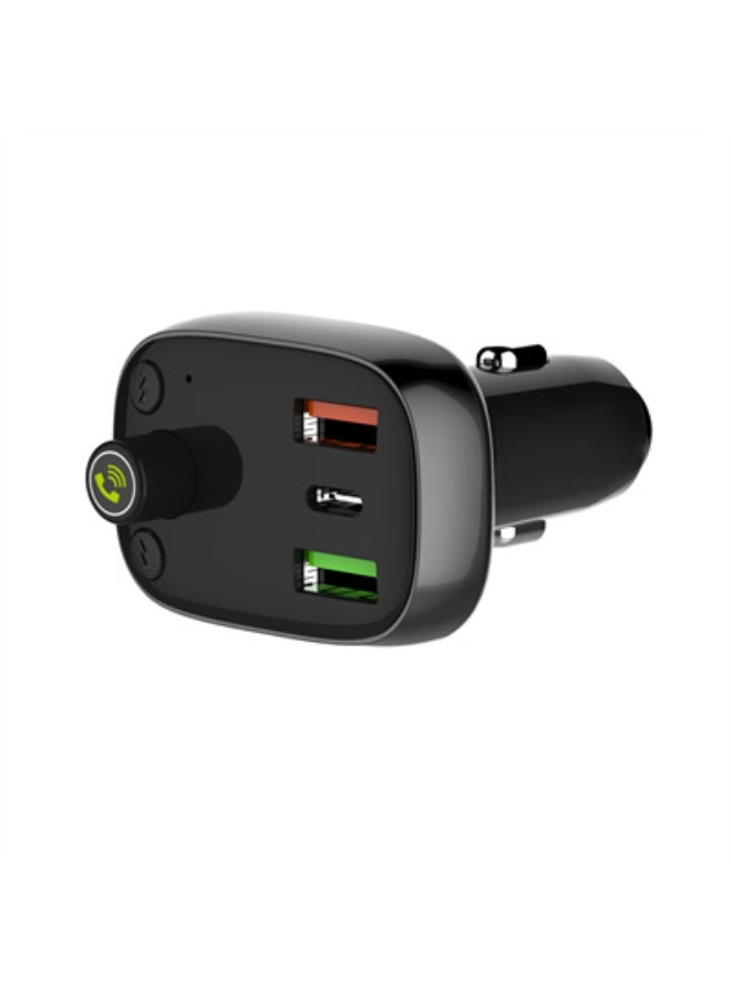 Bluetooth FM Transmitter Fast Car Charger Black - Image 3