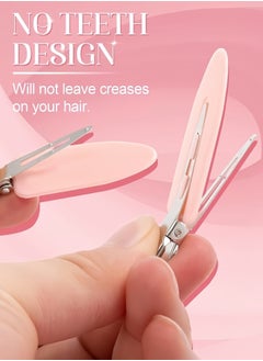 Lesha 30 Pcs No Bend Hair Clips No Crease Makeup Hair Clip Duckbill Clips No Dent Creaseless Flat Clip Alligator Hair Barrettes for Salon Hairstyle Women Girls Makeup Accessories(Black, Pink, White)  - Image 2