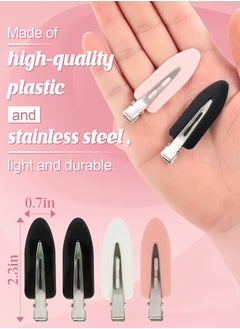 Lesha 30 Pcs No Bend Hair Clips No Crease Makeup Hair Clip Duckbill Clips No Dent Creaseless Flat Clip Alligator Hair Barrettes for Salon Hairstyle Women Girls Makeup Accessories(Black, Pink, White)  - Image 3