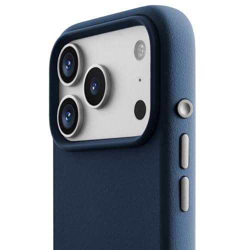 TineeOwl Case for iPhone 17 Pro Max – MagSafe Compatible, Aluminum Buttons, Camera Control & Rounded Action Button, Slim Textured TPU, Minimalist – DuneX Series Navy Blue - Image 1