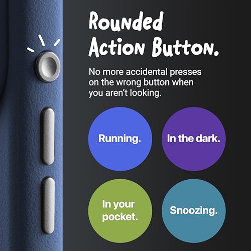 TineeOwl Case for iPhone 17 Pro Max – MagSafe Compatible, Aluminum Buttons, Camera Control & Rounded Action Button, Slim Textured TPU, Minimalist – DuneX Series Navy Blue - Image 2