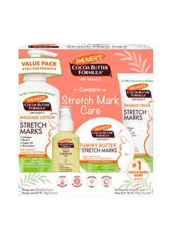 PALMER'S Palmer's Cocoa Butter Formula Pregnancy Skin Care Kit for Stretch Marks and Scars, Dermatologist Approved, Gift for Mom to Be, 4 Piece Full Size Set  - Image 1