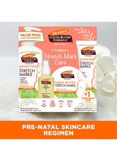 PALMER'S Palmer's Cocoa Butter Formula Pregnancy Skin Care Kit for Stretch Marks and Scars, Dermatologist Approved, Gift for Mom to Be, 4 Piece Full Size Set  - Image 2