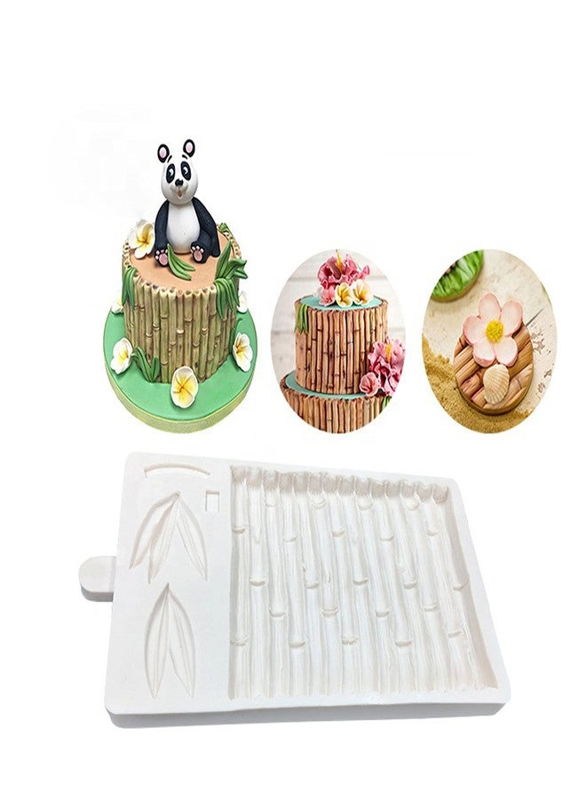 BITSKY INDIA Bamboo Shape Fondant Mould Silicone Cake Chocolate Decorating Tools Bamboo Silicone Mold Cake Border Fondant Mold Pattern Border Textured Embossed Mould - Image 1