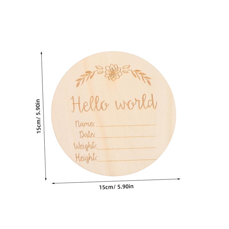 Wooden Milestone Cards 12pcs Newborn Photography Props Growth Announcement Signs - Image 3